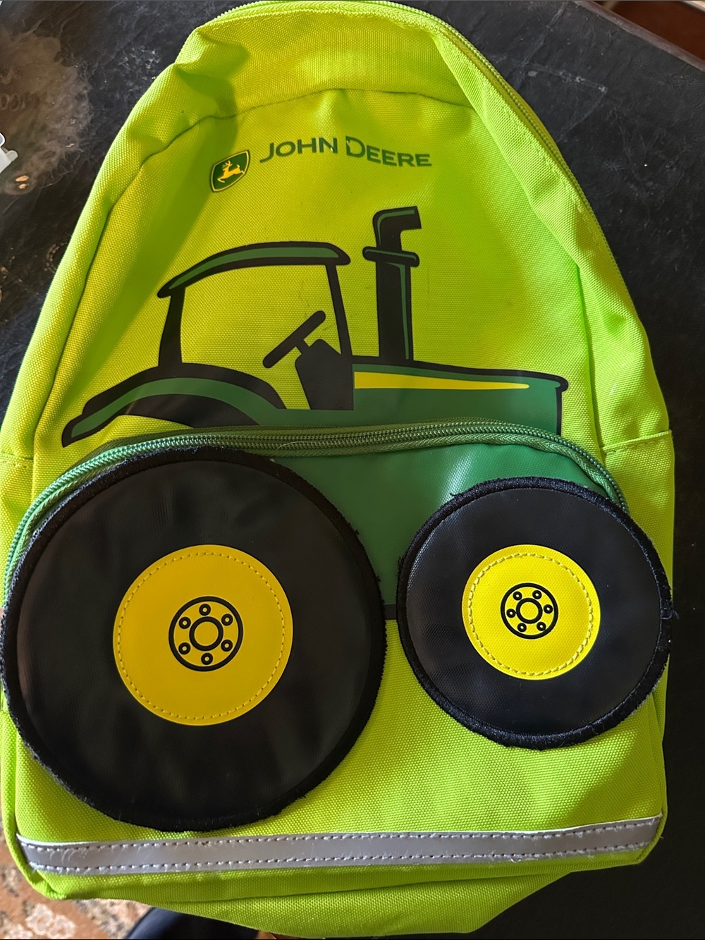 John Deere Bright Green Kids Tractor Backpack with Wheel Pockets*